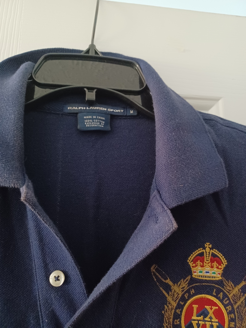 Ralph Lauren Navy Polo Shirt Dress with Embroidered Crest - Picture 3 of 3